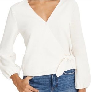 Madewell Texture & Thread Faux Wrap Blouse